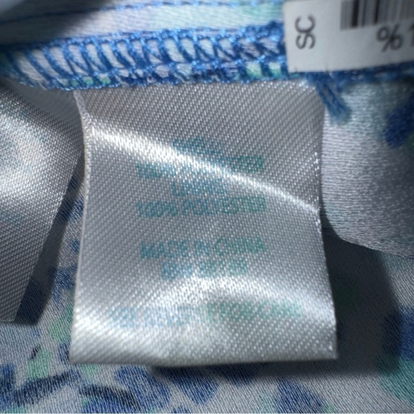 Lilly Pulitzer Pearl Romper Dress Side Slits in Blue Paisley Pineapple Size 00 - Picture 11 of 11